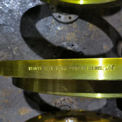 คุณภาพ  Slip On ANSI Pipe Flange Yellow Painting SCH5s-SCH160 Wall Thickness โรงงาน